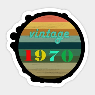 Vintage 1970 Christmas T-Shirt Happy 50th Birthday Gift Sticker